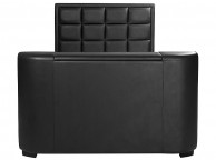 GFW Lincoln 5ft Kingsize Black Faux Leather TV Bed Frame Thumbnail