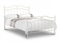 Julian Bowen Katrina 4ft6 Double Stone White Metal Bed Frame Thumbnail