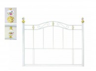 Metal Beds Warwick 5ft Kingsize White Metal Headboard Thumbnail