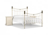 Julian Bowen Victoria 3ft Single Stone White Metal Bed Frame Thumbnail