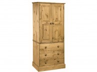3 door pine wardrobe with drawers deals