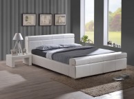 Time Living Durham 5ft Kingsize White Faux Leather Bed Frame Thumbnail