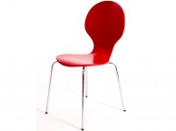 GFW Jersey Set of 2 Red Dining Chairs Thumbnail