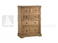 Birlea Corona Pine 3+2 Drawer Chest Thumbnail