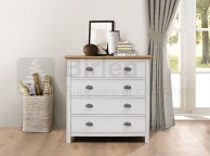 Birlea Richmond White And Pine 4 Drawer Chest Thumbnail