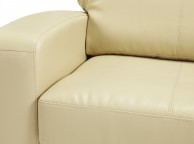 Serene Turin Cream Faux Leather Sofa Bed Thumbnail