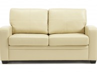 Serene Turin Cream Faux Leather Sofa Bed Thumbnail