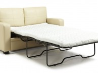 Serene Turin Cream Faux Leather Sofa Bed Thumbnail