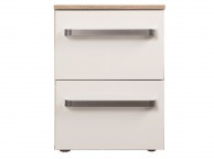Sweet Dreams Gloss White 2 Drawer Bedside Cabient Thumbnail