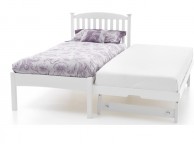 Serene Eleanor 3ft Single White Wooden Guest Bed Frame with Low Footend Thumbnail