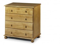 Julian Bowen Pickwick Pine Wooden 4 Drawer Chest Thumbnail
