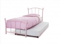 Serene Penny 3ft Single Pink Metal Guest Bed Frame Thumbnail