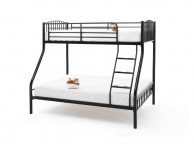 Serene Oslo Triple Sleeper Black Metal Bunk Bed Thumbnail