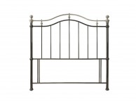 STORE CLEARANCE Bentley Designs Chloe 4ft6 Double Black Nickel Metal Headboard Thumbnail