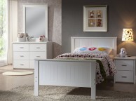 Joseph Larissa 3ft Single White Wooden Bed Frame Thumbnail