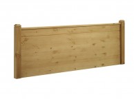 New Design Duke 5ft Kingsize Rustic Oak Finish Wooden Headboard Thumbnail