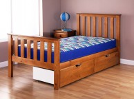 Airsprung Napoli 3ft Single High Footend Cinnamon Wooden Bed Frame Thumbnail