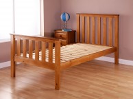 Airsprung Napoli 3ft Single High Footend Cinnamon Wooden Bed Frame Thumbnail