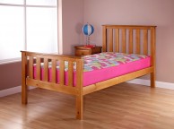 Airsprung Napoli 3ft Single High Footend Cinnamon Wooden Bed Frame Thumbnail