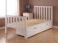 Airsprung Napoli 4ft6 Double High Footend White Wooden Bed Frame Thumbnail