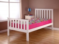 Airsprung Napoli 4ft6 Double High Footend White Wooden Bed Frame Thumbnail