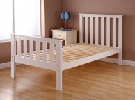 Airsprung Napoli 4ft6 Double High Footend White Wooden Bed Frame Thumbnail