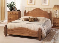 Airsprung Carolina 4ft6 Double Low Footend Cinnamon Wooden Bed Frame Thumbnail