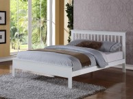 Flintshire Pentre 3ft Single White Wooden Bed Thumbnail