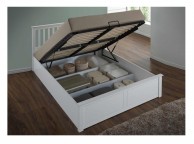Flintshire Pentre 5ft Kingsize White Wooden Ottoman Bed Thumbnail