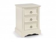 Julian Bowen La Rochelle Stone White 3 Drawer Bedside Thumbnail