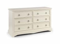 Julian Bowen La Rochelle Stone White 6 Drawer Wide Chest Thumbnail