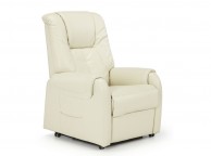 Serene Alta Cream Faux Leather Rise And Recline Chair Thumbnail