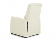 Serene Brevik Cream Faux Leather Recliner Chair Thumbnail