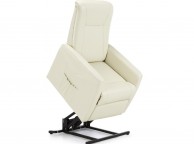 Serene Brevik Cream Faux Leather Recliner Chair Thumbnail