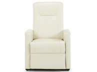 Serene Brevik Cream Faux Leather Recliner Chair Thumbnail