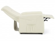 Serene Brevik Cream Faux Leather Recliner Chair Thumbnail