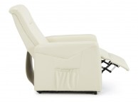 Serene Brevik Cream Faux Leather Recliner Chair Thumbnail