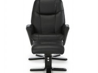 Serene Bergen Black Faux Leather Recliner Chair Thumbnail