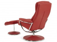 Serene Halden Red Faux Leather Recliner Chair Thumbnail