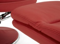 Serene Halden Red Faux Leather Recliner Chair Thumbnail