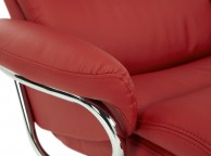 Serene Halden Red Faux Leather Recliner Chair Thumbnail