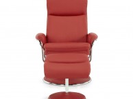 Serene Halden Red Faux Leather Recliner Chair Thumbnail