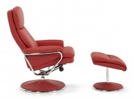 Serene Halden Red Faux Leather Recliner Chair Thumbnail