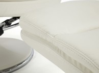 Serene Halden White Faux Leather Recliner Chair Thumbnail