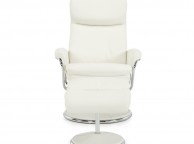 Serene Halden White Faux Leather Recliner Chair Thumbnail