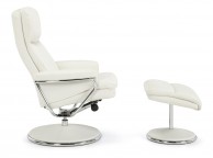 Serene Halden White Faux Leather Recliner Chair Thumbnail