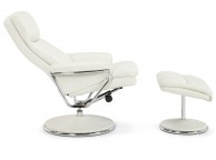 White leather outlet rocker recliner
