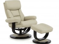 Serene Risor Taupe Bonded Leather Recliner Chair Thumbnail