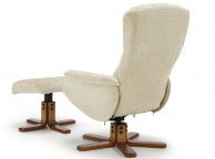 Serene Mandal Cream Fabric Recliner Chair Thumbnail