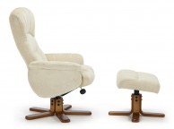 Serene Mandal Cream Fabric Recliner Chair Thumbnail